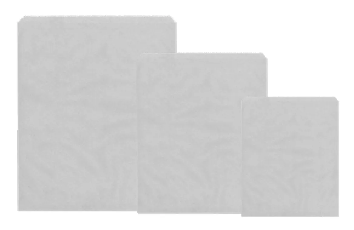 7 x 7 White Sulphite Paper Bags