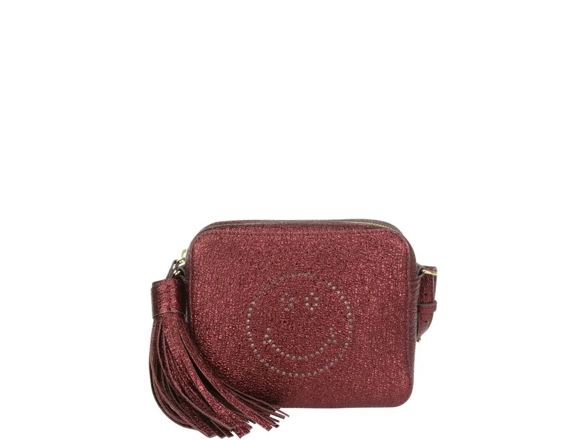 Anya Hindmarch Metallic Smiley Crossbody Bag