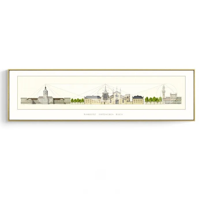 Architecture Drawing Wall Art With Frame