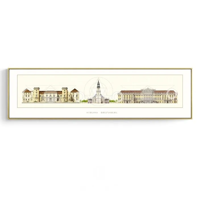 Architecture Drawing Wall Art With Frame