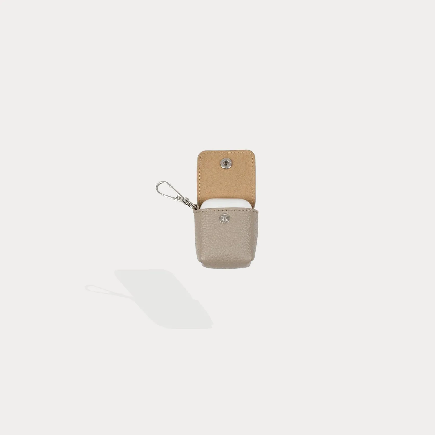 Avery AirPods Clip-On Pouch - Greige/Silver