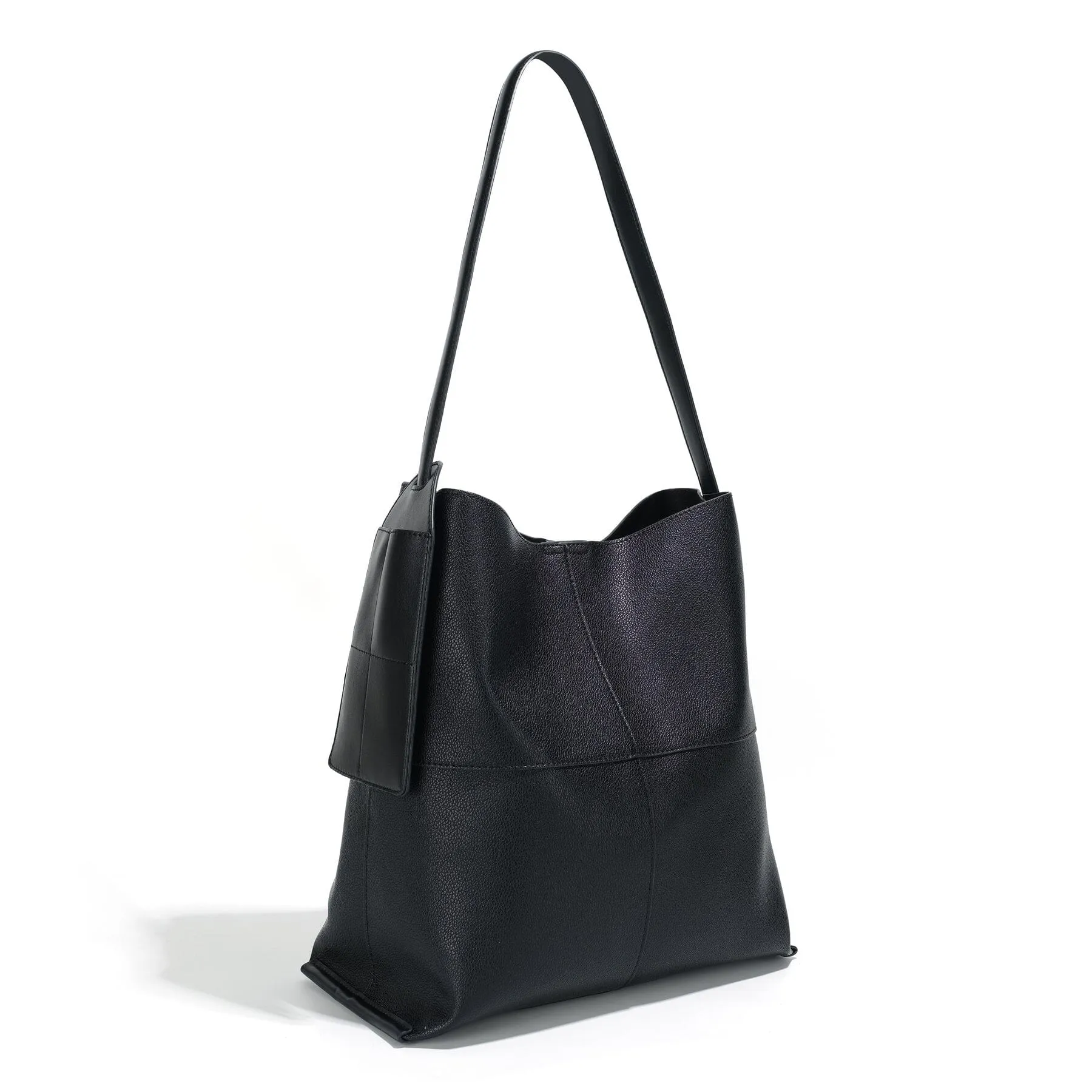 BLACK SHOULDER HOBO BAG