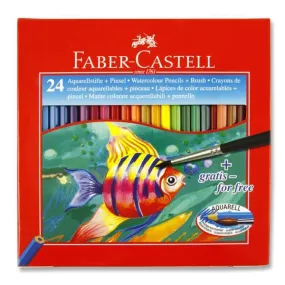 Faber-Castell - Box of 24 Water Soluble Colour Pencils