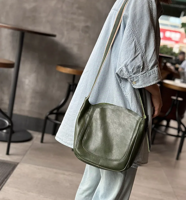 Ladies Cowhide Crossbody Purse Womens Leather Shoulder Bag