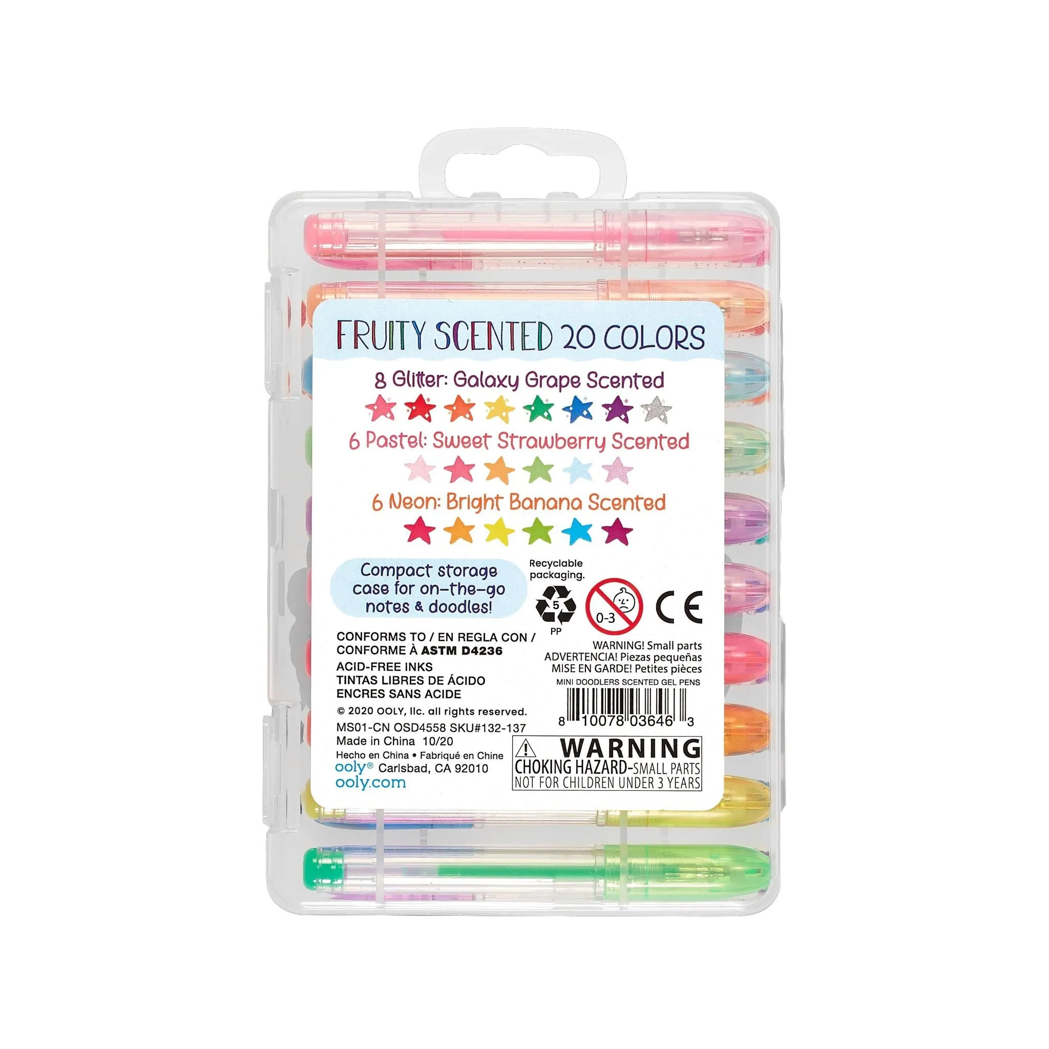 Mini Doodlers Fruity Scented Gel Pens 20pk