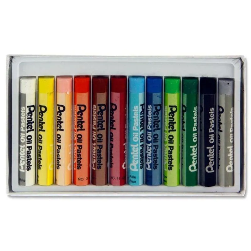 Pentel - Arts Box - 12 Oil Pastels