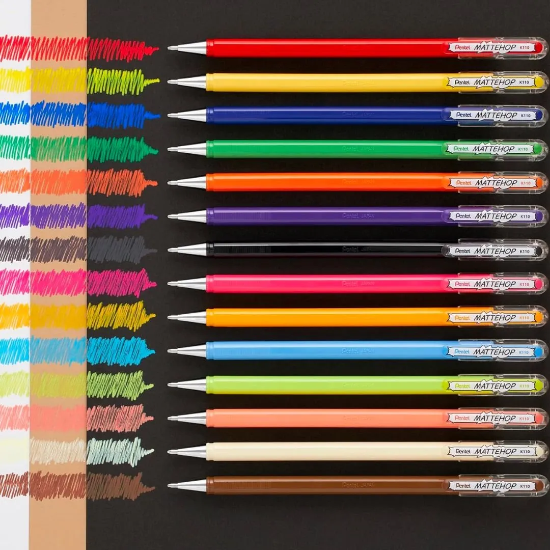 Pentel Mattehop Set of 14