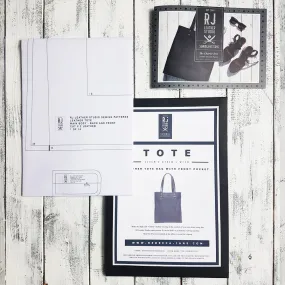 "The Charlie" Leather Tote - A0 Printed Paper Template & PDF Full Colour Brochure