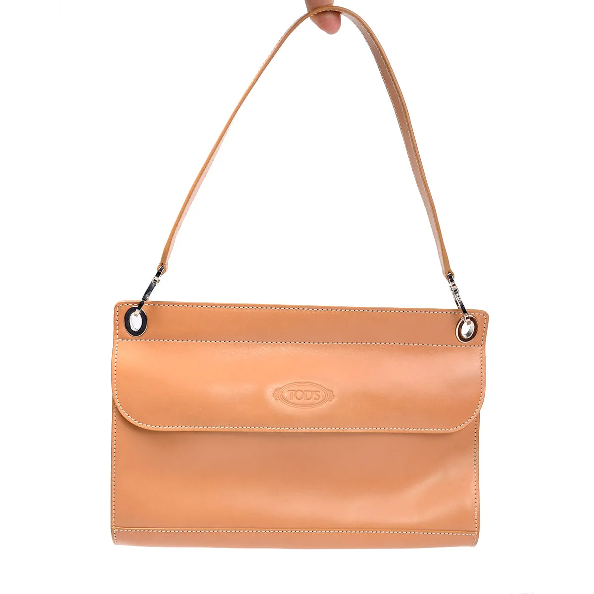 Tod's Large Tan Suede Tote Shopper w/ Built-in Crossbody Leather Bag